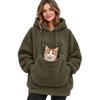 Sudadera Unisex con y Bolsa para Perro, Sudadera Deportiva de Manga Larga