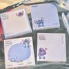 MINISO 50pcs Disney Stitch Sticky Note Anime No Times Memo Removable Sticky Cartoon Stickers School Supplies Stationery