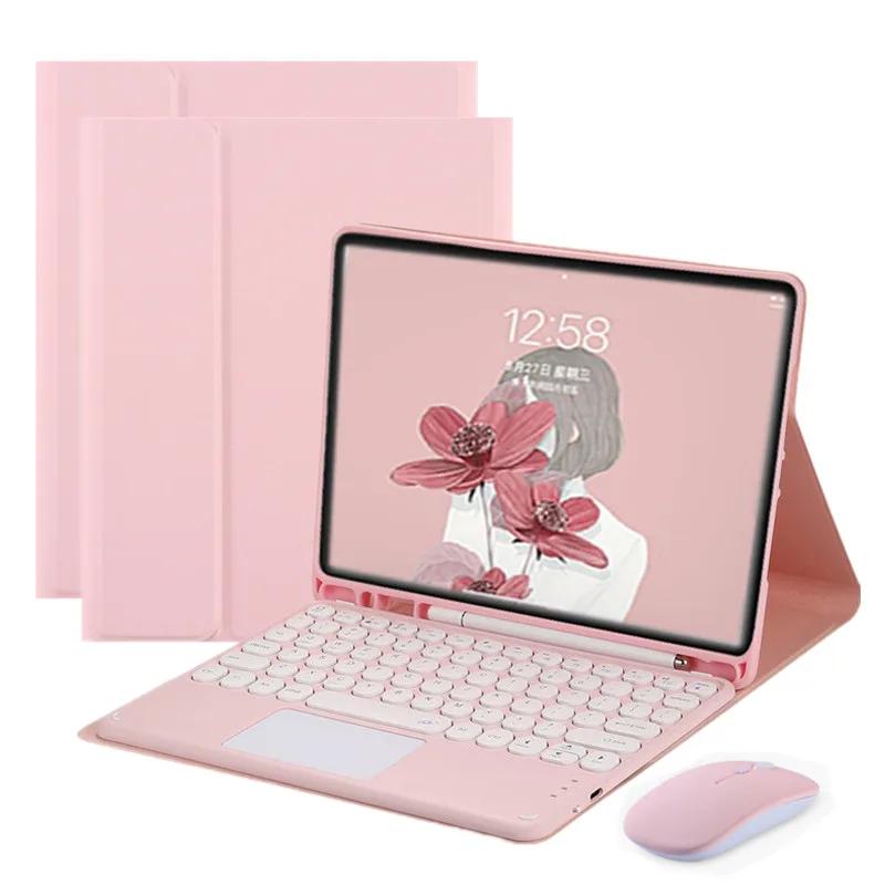 Touchpad Keyboard Case For Samsung Galaxy Tab S10 Plus S9 FE Plus 12 4 Tablet Cover with S Pen Holder Russian Spanish Teclado