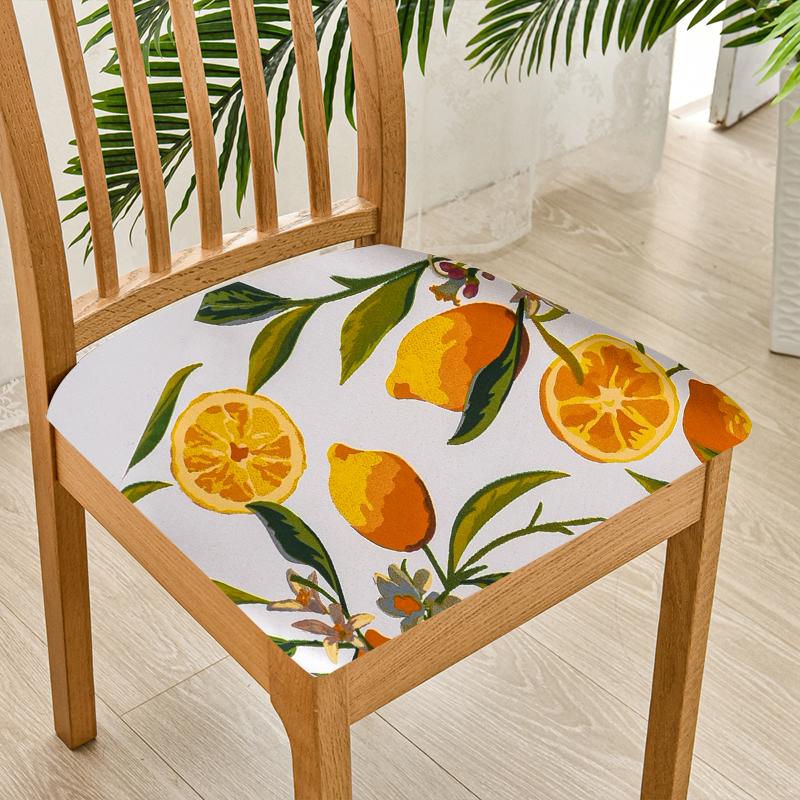Stretch Square Chair Seat Cushion Cover With Elastic Bottom Chair Slipcover for Kitchen Hotel Banquet Dining Room Home Decor