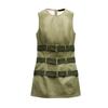 Spring New Retro Sleeveless Short Tight Dress Cargo Army Green Vest Skirt 5427301