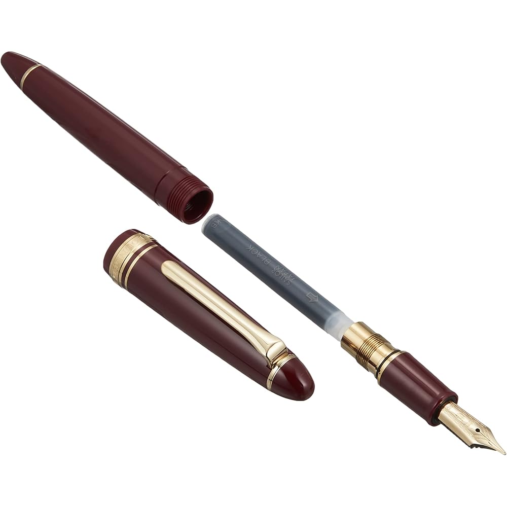 Sailor Fountain Pen Profit Casual Gold Trim Red Medium 11-0570-430