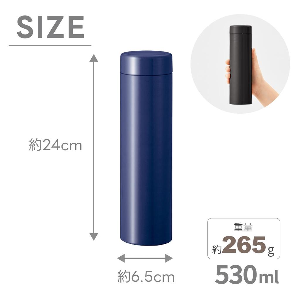 Stainless Steel Thermos Drink Bottle, 430ml530ml Vacuum-Resistant Double-Walled Thermos, Insulated for Hot or Cold Drinks, Slim Design, Perfect Gift