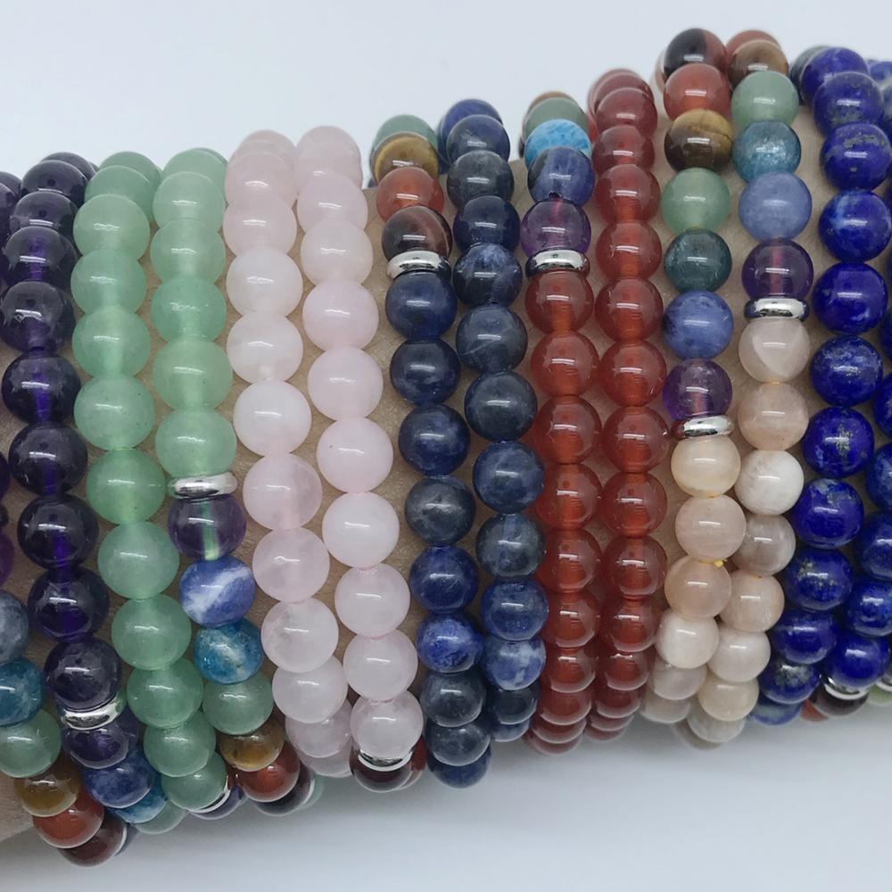 High Quality 8mm Natural Round Beads 7-Chakra Bracelet Gemstone Loose Stone Beads High Quality Stone Beads