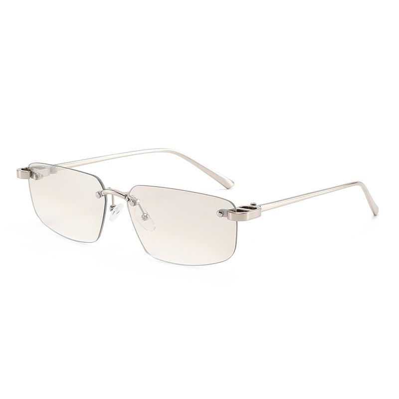 2026 New Frameless Beveled-Edge Sunglasses Women's Men's Y2K Street Style Fashion UV-Protective Eyewear Outdoor Travel Glasses