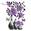 Vinyl Decal Wall Sticker Hot Stamping DIY Bright-colored Self-adhesive Flower Vase Home Decoration