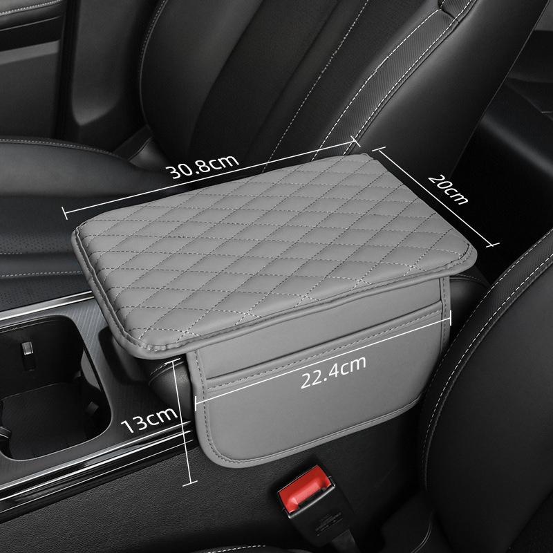 Xiaomi Upgraded Car Center Console Cover, Leather Car Armrest Cover Cushion with 2 Storage Bags, Universal Car Armrest Storage Box