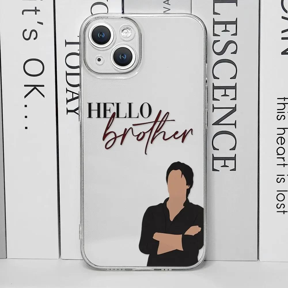 The Vampire Diaries Damon Phone Case for IPhone 11 12 13 14 15 16 Pro Mini X XS MAX 7 8 Plus Hot TV Show Shockproof Cover Fundas