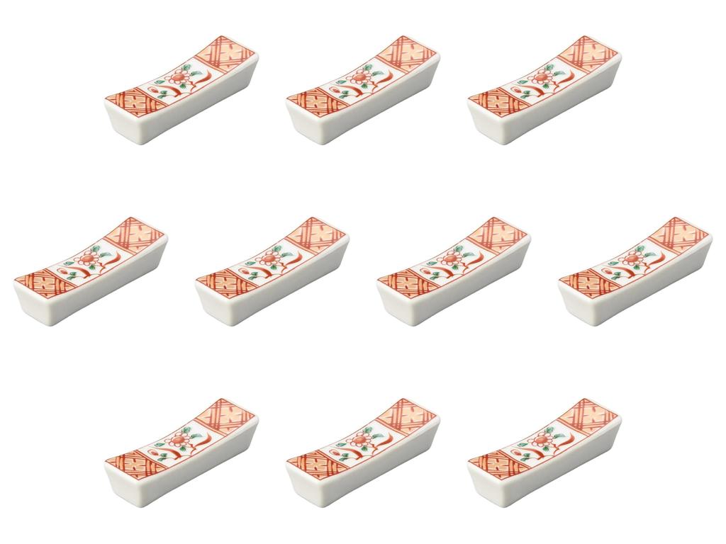 Set of 10 Madori Tachibana Rectangular Chopstick Rests x x Chopstick Rests Setomonohonpo [6.8 3.2 1.5 cm]