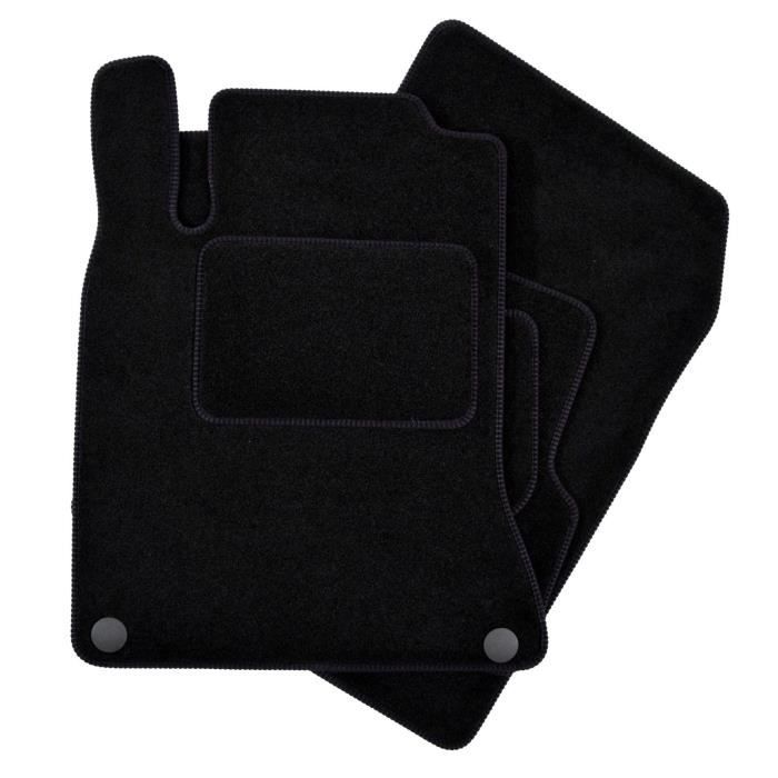Tapis de Sol Noir Velours - J&amp;J AUTOMOTIVE - Mercedes GLA X156 - Sur Mesure - Antidérapant - Imperméable