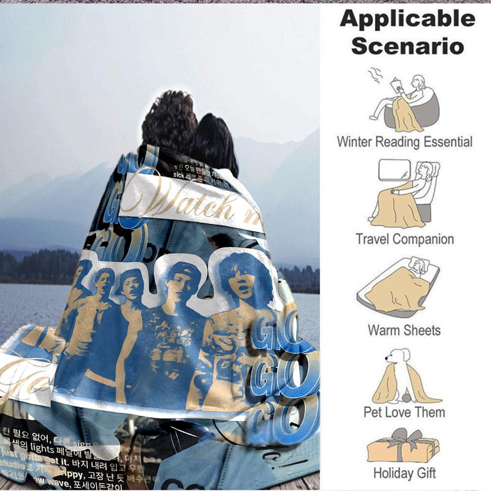 1PC Cortis, K pop Blanket Lightweight Flannel Throw Blanket for Sofa, Bed, Travel, Camping, Livingroom, Office, Couch