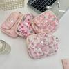 Pinted Small Makeup Lipstick Bag Large Capacity Mini Canvas Storage Bag Floral Coin Purse  Outdoor