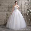 White African-Style Wedding Dress Plus Size Brides Slimming Fit With Tulle Skirt Strappy Detail Cotton Blend