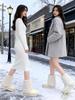 Women's 2025 Fluffy Fur Mid-Calf Snow Boots - Thick-Soled, Plush Velvet Lined, Winter Fashion.