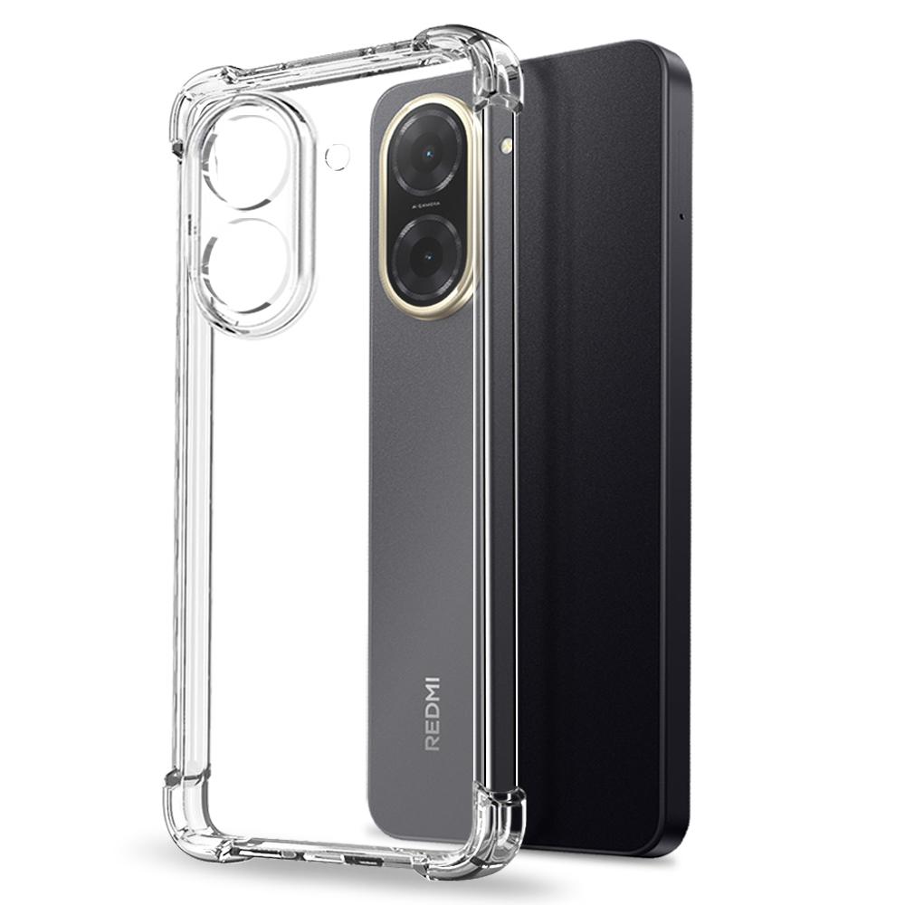 

NORTHJO Clear Phone Case for Xiaomi Redmi A5 4G (171.7mm)/Poco C71 4G Four Corner Shockproof TPU Cover with Tempered Glass As Shown A
