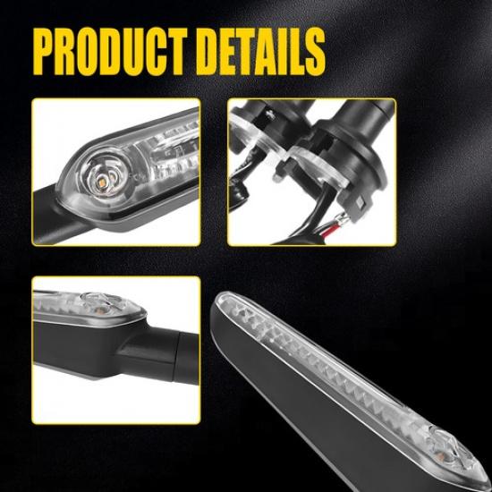 4PCS Clear Lens Turn F+R Signal Light For YAMAHA TRACER VMX T7 Niken MT-09 FZ-6R