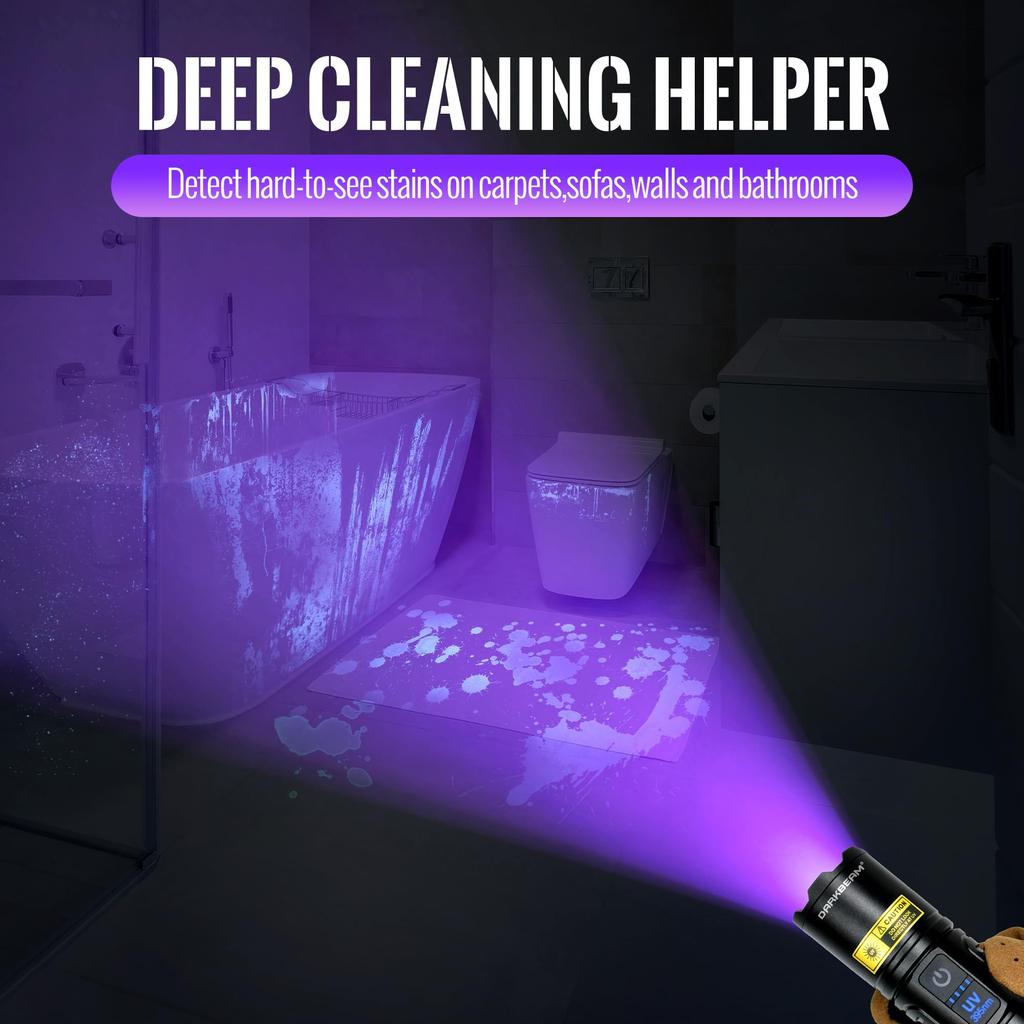 DARKBEAM UV Flashlight Blacklight 395nm Blacklight High Lumen LED Flashlight