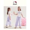 Girls' 100% Cotton Short-Sleeved Top Two-Piece Set 2025 New Medium and Large Children's Clothing Cartoon Sweet Set