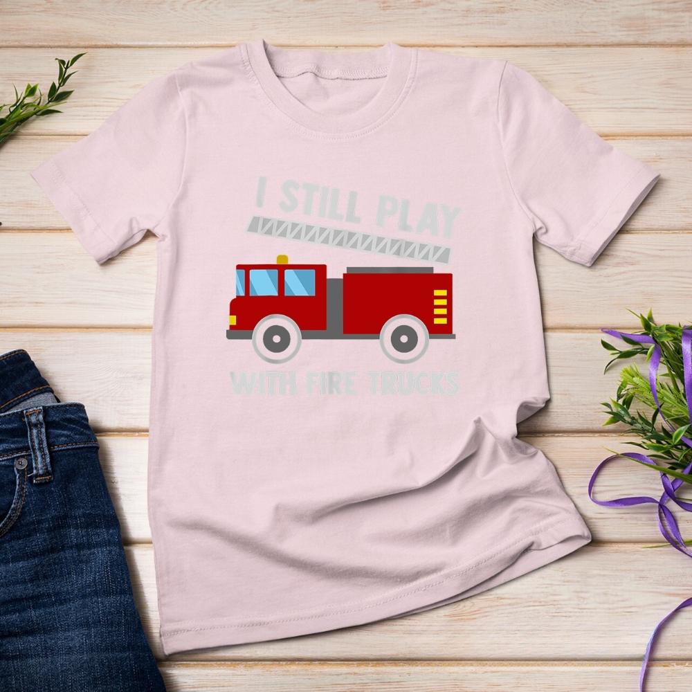 Funny Fire Truck Toy Boys Firefighter Tools Fireman Costume Unisex Tshirt Man Fashion Casual Cotton Graphic T Shirts Streetwear