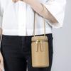 Women's genuine leather niche crossbody bag  high-end bucket bag  first layer cowhide  mobile phone cylinder