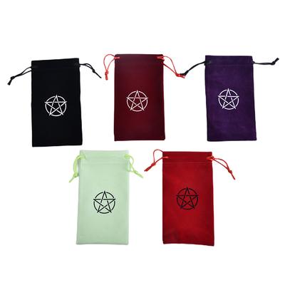 Mantel de Tarot Pentagrama Con Bolsa Terciopelo Altar Paño de Tarot Estera de Pentáculos