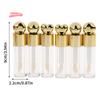 5ml Electroplated Lip Gloss Tube with Large Brush Head Transparent Pink Gold Silver Thick Rod Empty Bottle for Lips Container