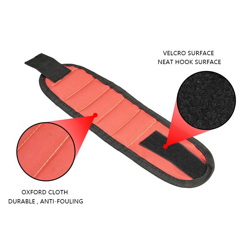 Bærbar verktøyveske magnetisk armbånd for skrue spikermutter Bolt borebit Reparasjonssett Organizer Oppbevaringsgave for menn