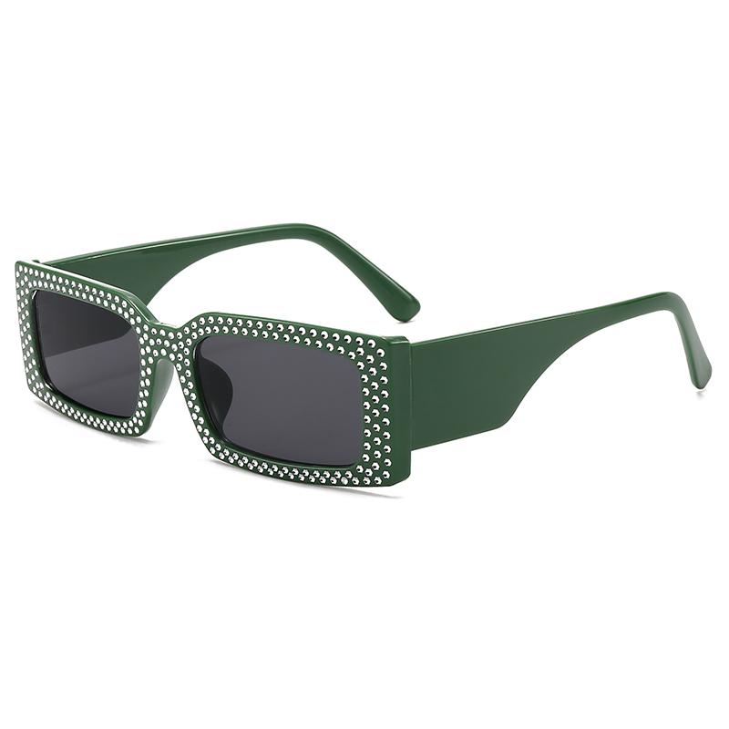 

Stylish Diamond-inlaid Eyeglasses Catwalk Cool Shiny Frames Square Sunglasses Women Internet Celebrity High-end Eyeglasses MN5544