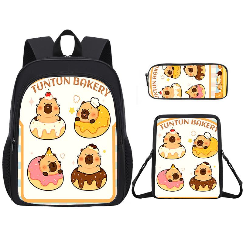 Student Schoolbag Large Capacity Backpack Double Layer Backpack Satchel Pencil Case Versatile Storage
