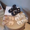 Girls Sandals Summer Newest Kids Open Toe Rivet Cool Roman Shoes Metal Chain Children'S Fashion Princess Shoes Years Old
