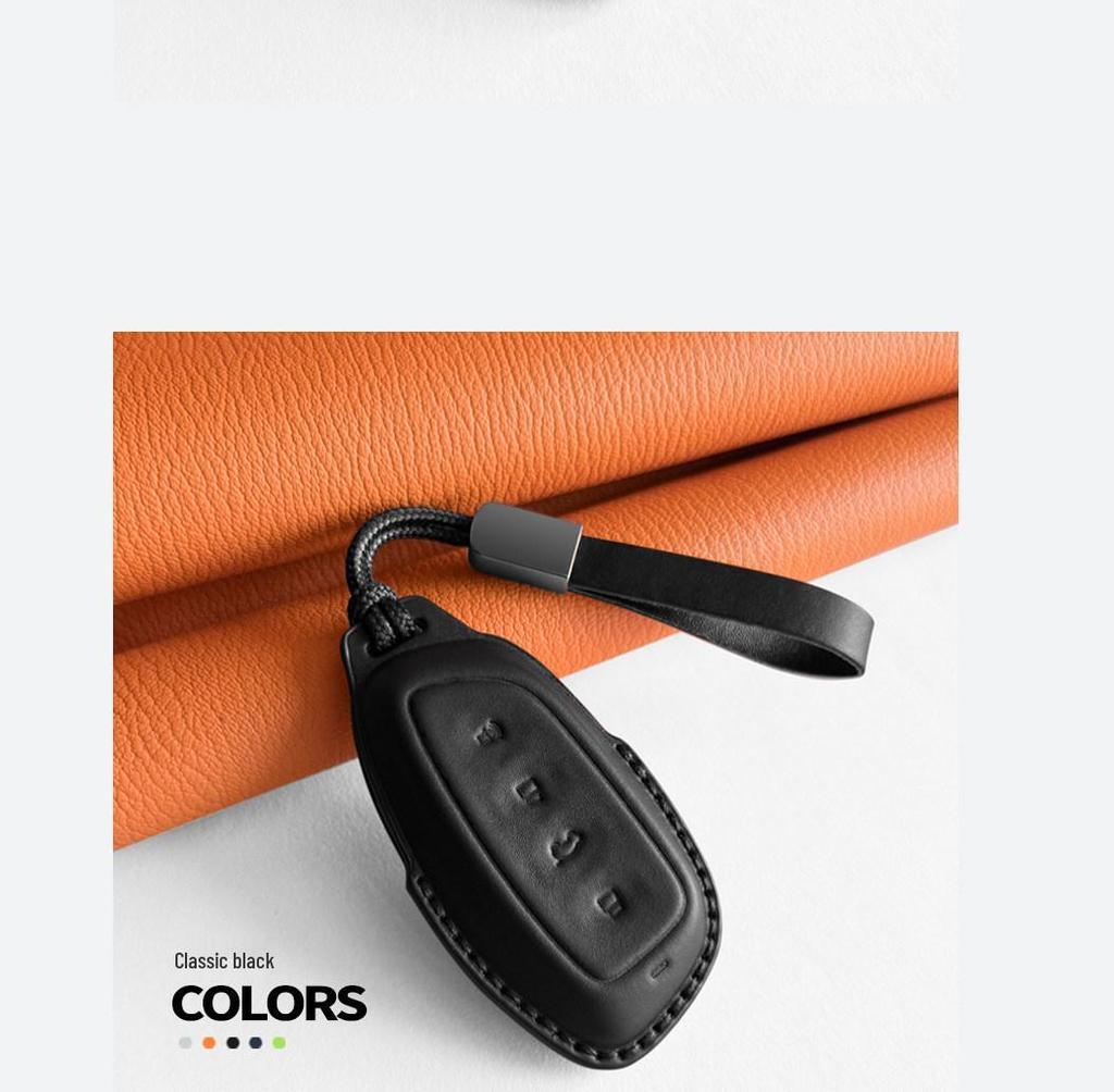 Haval Third Gen H6 Genuine Leather Key Case for H5/H9, Xiaolong/Menglong, Big Dog Car Key Holder