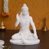 Weiße Polyresin-Segensstatue von Lord Shiva