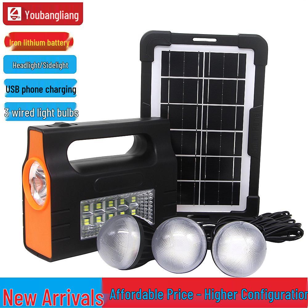 

Youbangliang Солнечный уличный фонарь и фонарик с зарядкой для мобильного телефона и 3 лампочками