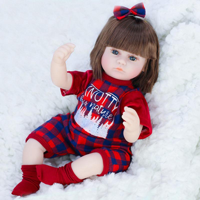 42cm hračka celotělová silikonová vodotěsná hračka do vany Populární panenky Reborn pro batolata Bebe Doll Reborn Lifelike Soft Touch