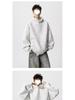 Men's American-Style Heavyweight Half-High Collar Button-Up Hoodie - Autumn/Winter Trendy, Loose Fit, Plus Velvet, Thickened Jacket.