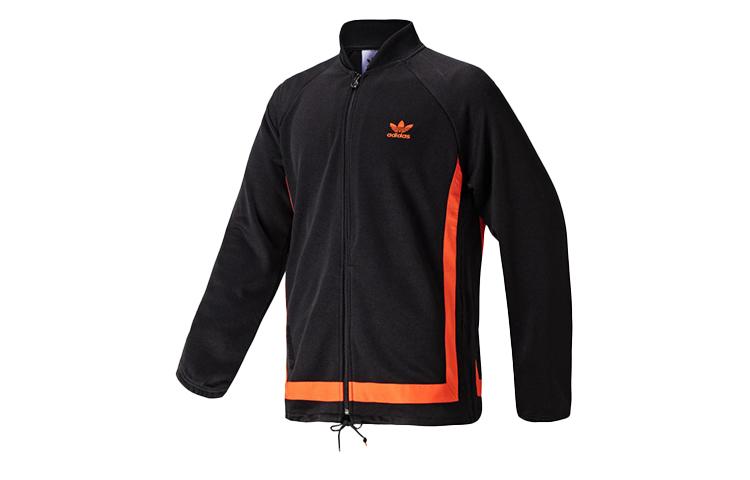 Adidas Originals Jackets Men s Black Orange Stand Collar Moderate Other GK0650 S