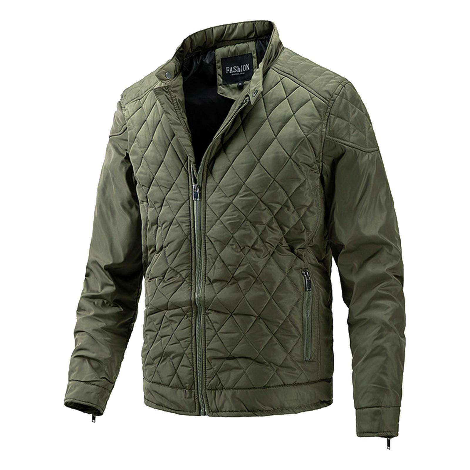 

Нове одноколірне чоловіче одноколірне пальто з бавовняною кліпсою Trend, куртка зі стійкою коміром XXXL