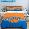 Knicks Logo Printed 3PCS Bedding Set, Includes A Duvet Cover and Two Pillowcases for Bedroom, Suitable for All Seasons Fan Gifts