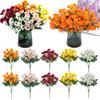 1/5/10Pcs Fall Artificial Flower UV Resistant Fake Plastic Flower Home Wedding Party Table Centerpiece Indoor Outdoor Faux Bloom Decoration