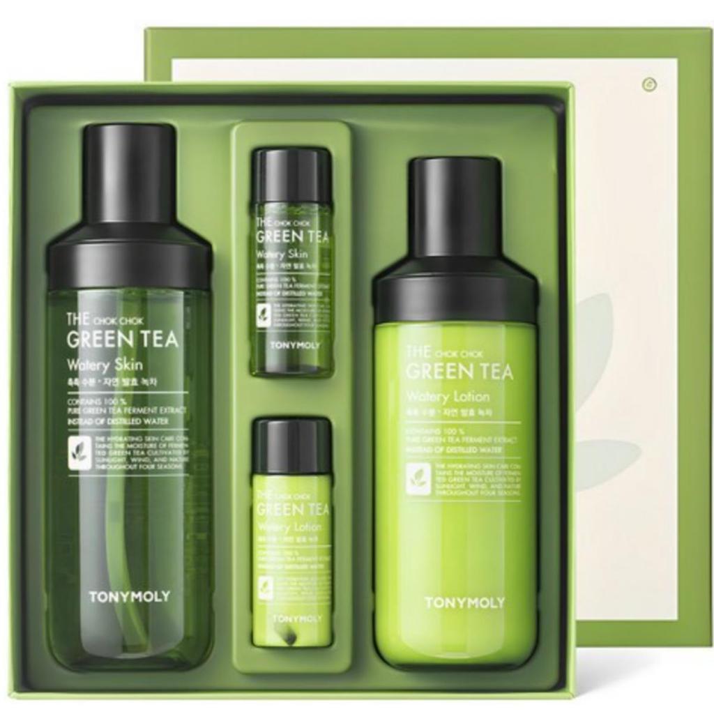 [Tonymoly] The Chok Chok Green Tea watery Skincare set(Skin 180ml/Lotion 160ml)