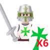 MOC Medieval Knight Castle Figures Building Blocks Weapon Wolf Swordsmen Guard Bow Arrow Shield Flags Warhorse Toys Gifts S002