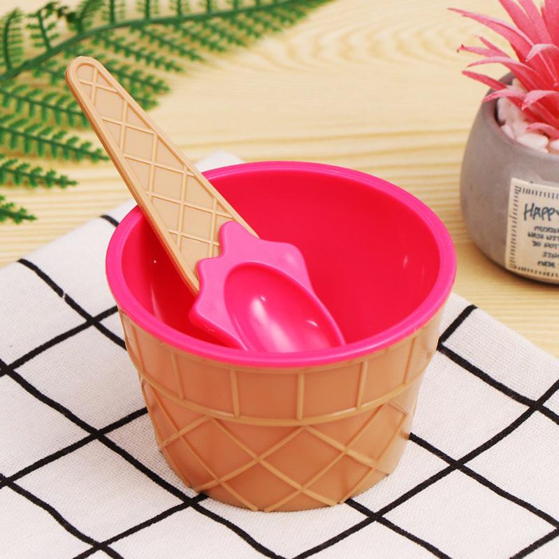 Ice Cream Bowl And Spoon Set Summer Essential Christmas Party Ice Cream Mold Bowl Spoon Kitchen Supplies Kitchen Tools