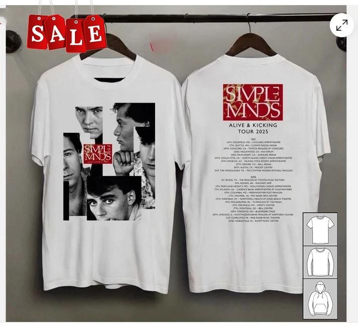 New Simple Minds Alive And Kicking Gift For Fans Unisex S-5XL Shirt LW544 L