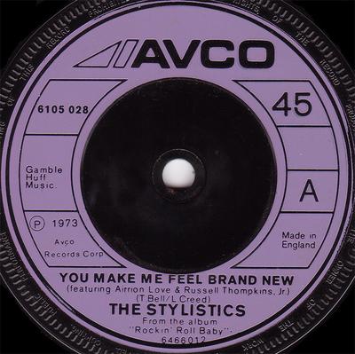 7inch Record STYLISTICS - You Make Me Feel Brand New 6105028 Avco 1974 UK Soul/Funk Used