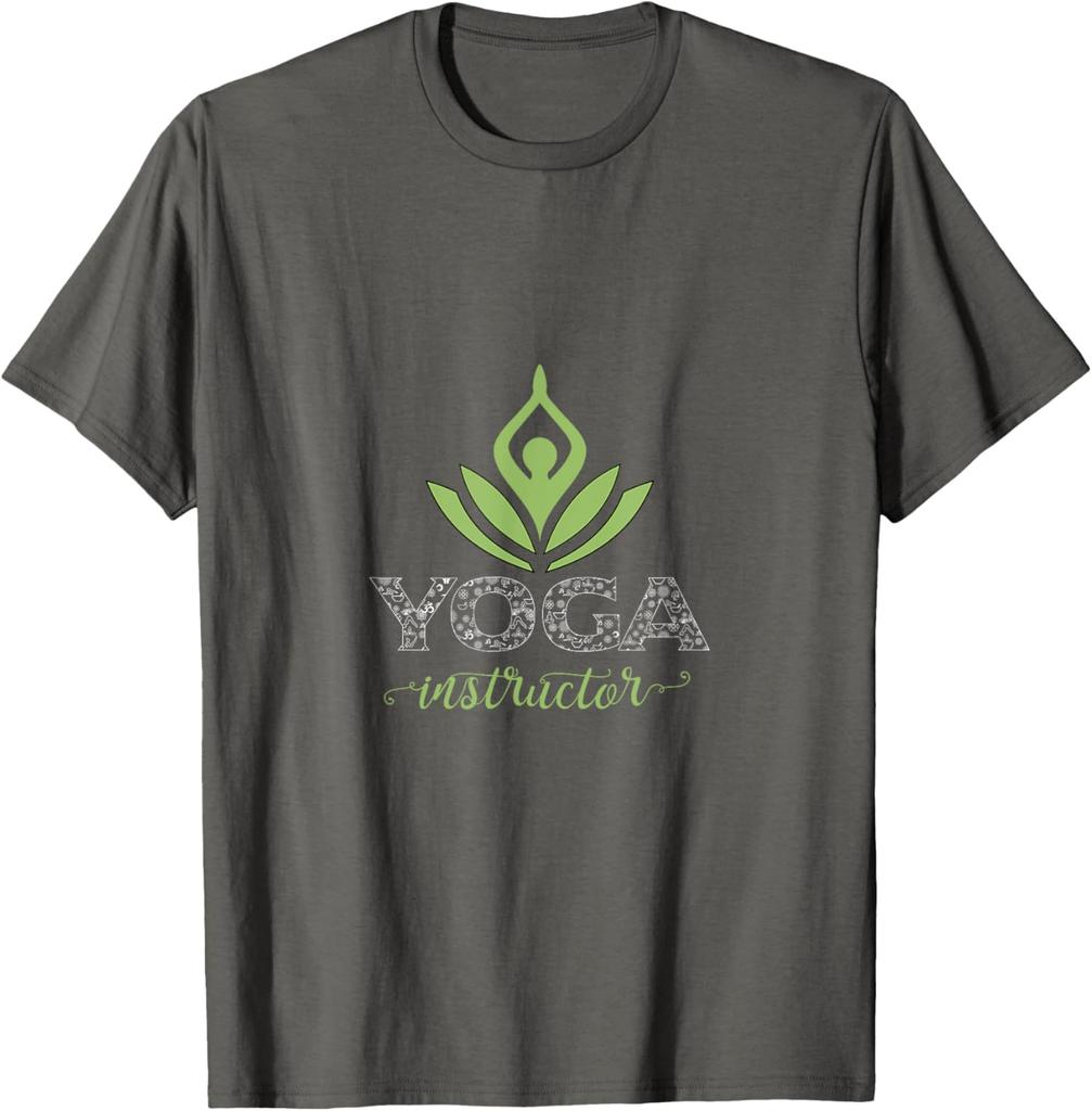 Yoga Instructor Graphic Tee Breathable Cotton TShirt Namaste Meditation Casual Wear