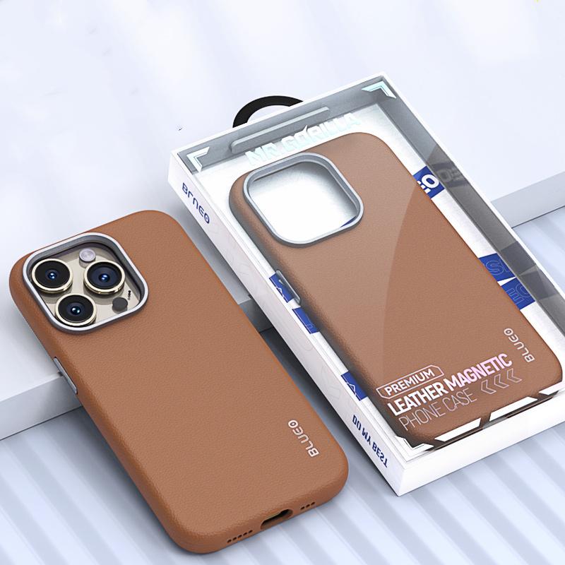 

Матовый магнитный чехол Blueo Pure Color, совместимый с iPhone 14/15, с защитой от отпечатков пальцев, для iPhone 15 Pro Max, противоударный чехол для iPhone 14, чехол 15 pro max коричневый