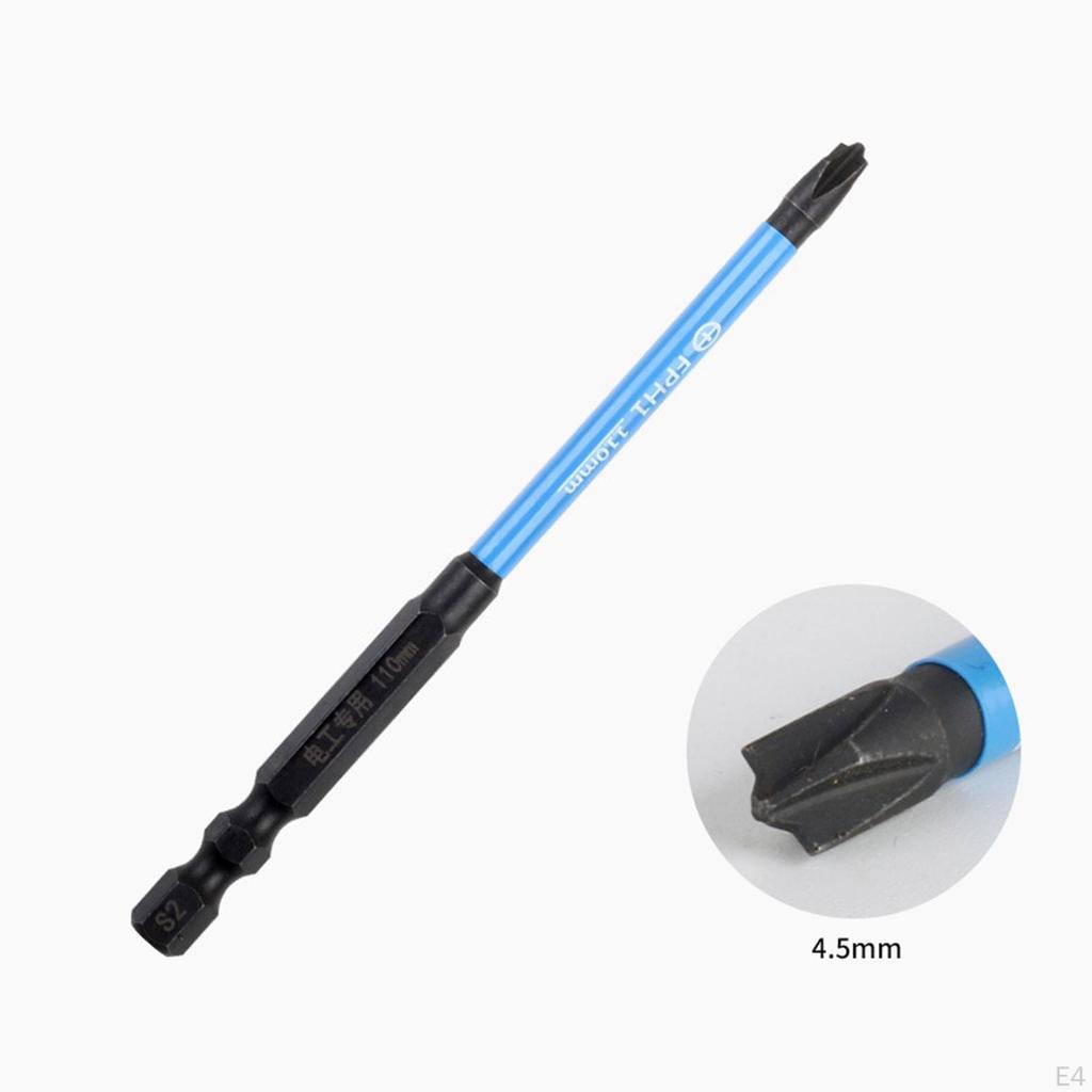 3x Biți de șurubelniță cu crestate speciale magnetice anti-alunecare pentru burghie de mână 65MM