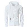 Men's Hooded Linen Blend Shirt, Loose Fit Button-Up Shirt, Long Sleeve Wrinkle-Free Moisture Wicking Casual Top