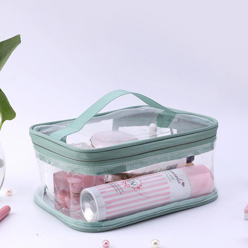 Verdickte Transparente Toilettenartikel-Tasche Wasserdichte Kosmetiktasche mit großem Fassungsvermögen Haushalts-Reise-Tragbare Organisations-Aufbewahrungstasche