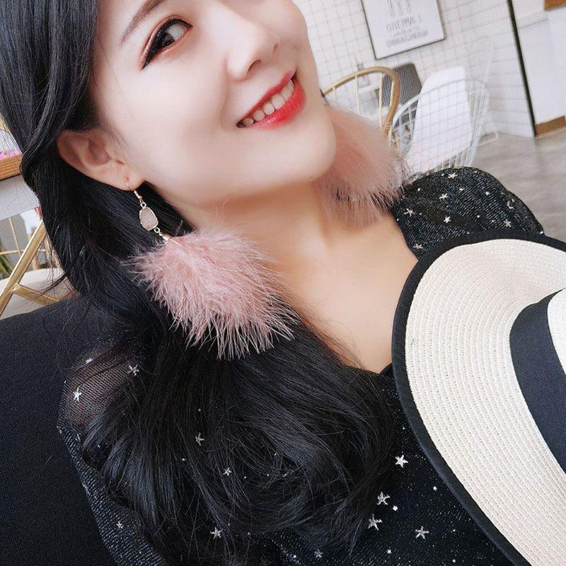 Sweet Feather Pendant Earrings Cartoon Dangle Earrings Fashion Pendant Earring Statement Jewelry for Girls Women